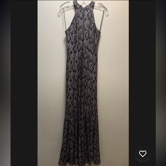 Nightway Cocktail Prom Party Mermaid Womens Dress Glitter-Lace Keyhole Gown 4 - Picture 5 of 8